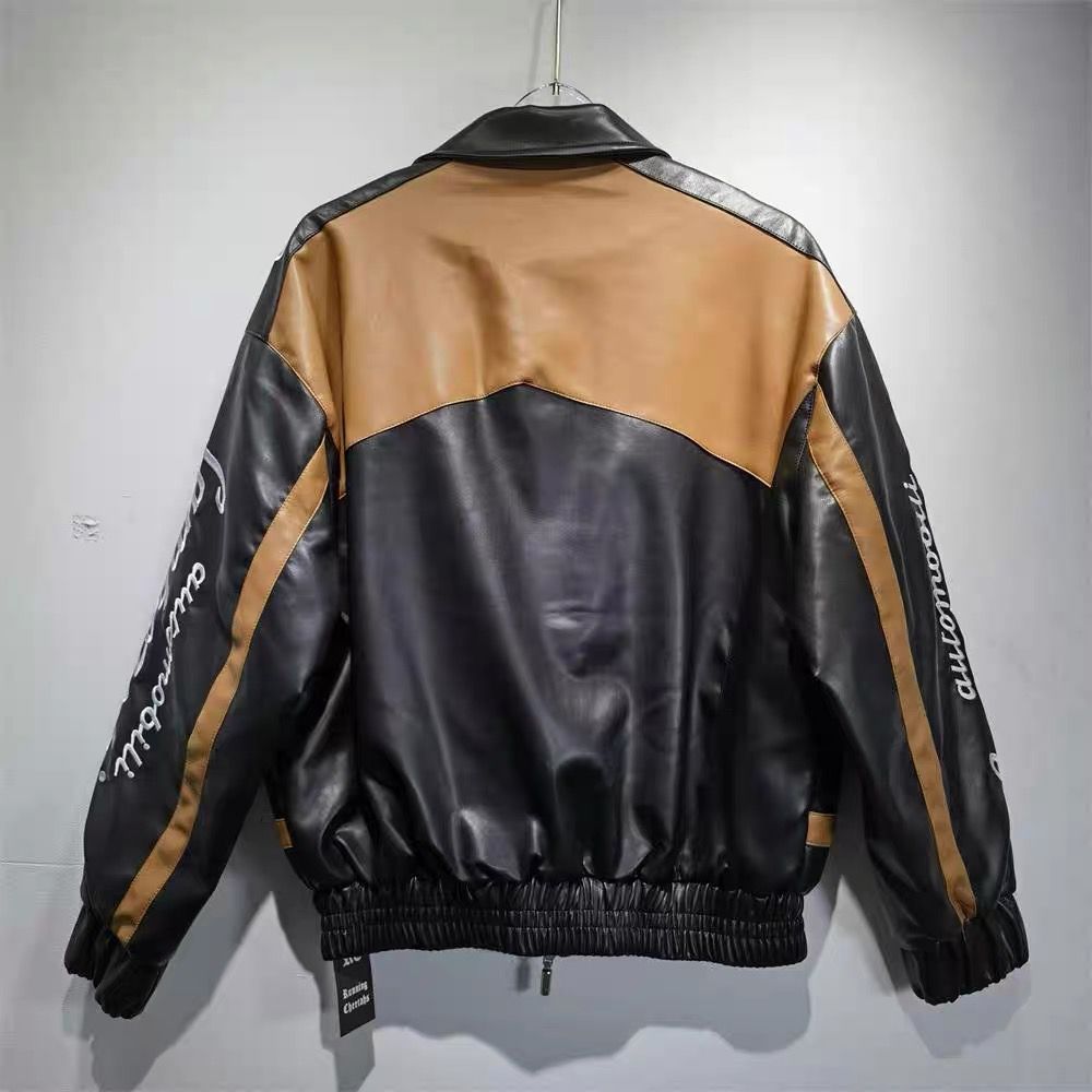 Lamborghini Rhude Leather Vintage Racing Jacket Ex Race Gear