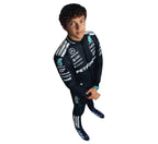 Endless Racegear 2025 Andrea Kimi Antonelli Mercedes replica suit black full body race suit with sponsor logos