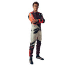 Endless Racegear Andrea Kimi Antonelli Miami GP race suit full body maroon and white racing suit standing with arms crossed