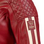 Ladies Braddan Sport Red Leather Jacket Triumph