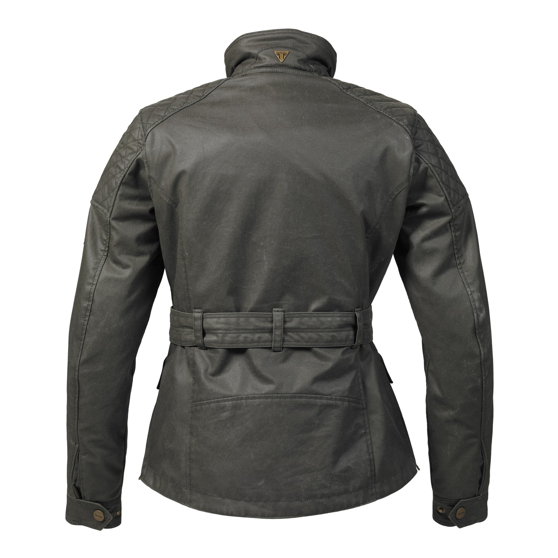 Ladies Khaki Beck Wax Textile Jacket Triumph