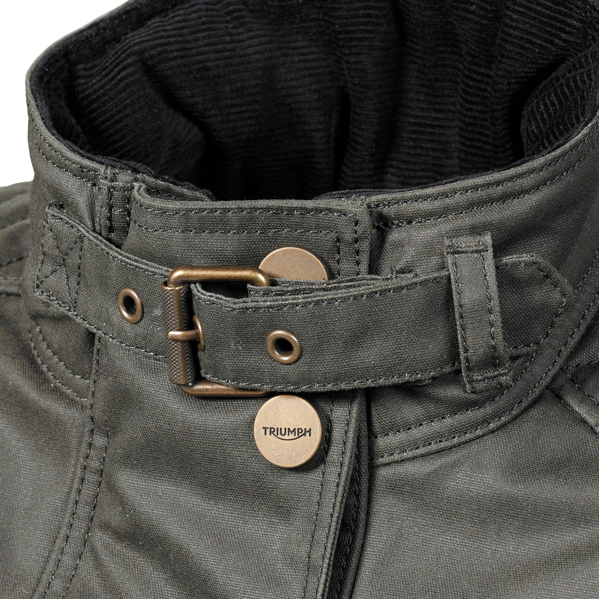 Ladies Khaki Beck Wax Textile Jacket Triumph