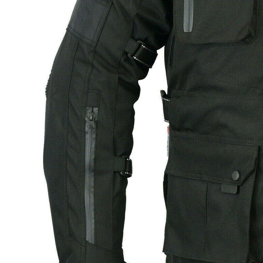 BGA Velocity Water Resistant Cordura Motorcycle Jacket Black CE Armoured