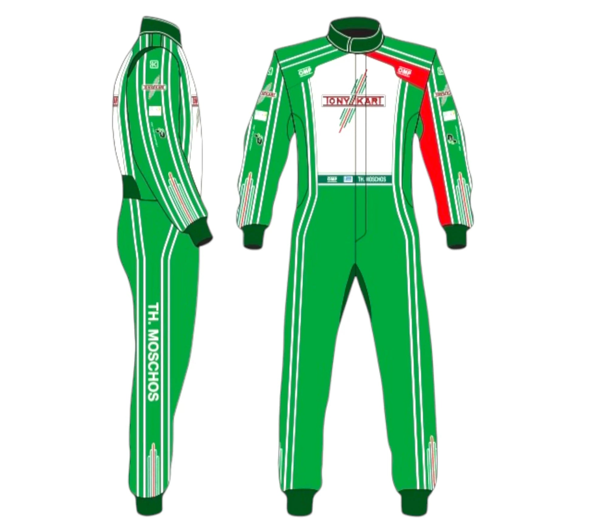 OMP Tony kart Sublimation Printed Go Kart Racing Suit Endless Racegear