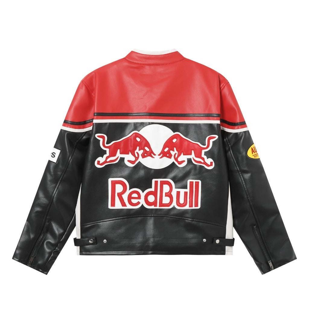 Red Bull Leather Vintage Racing Jacket SHABA Collection