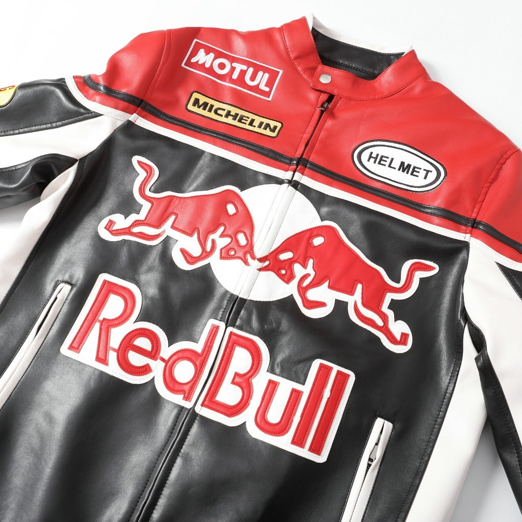 Red Bull Leather Vintage Racing Jacket SHABA Collection