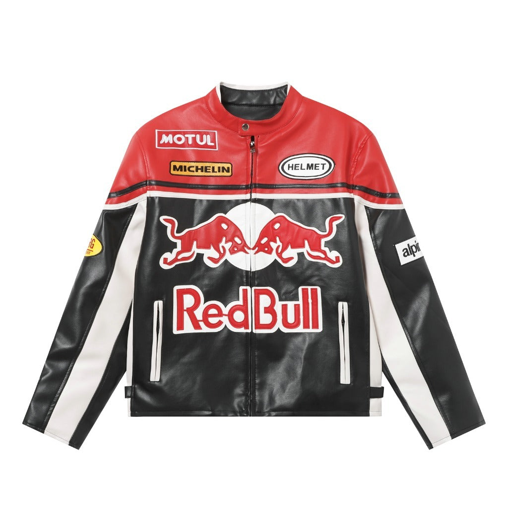 Red Bull Leather Vintage Racing Jacket SHABA Collection