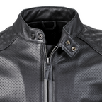 Braddan Air Perforated Black Leather Jacket Triumph