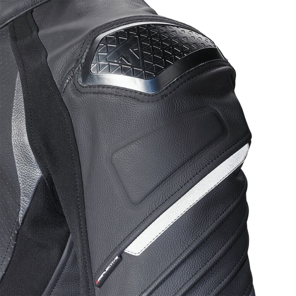 Triple Perforated Black Leather Jacket Triumph