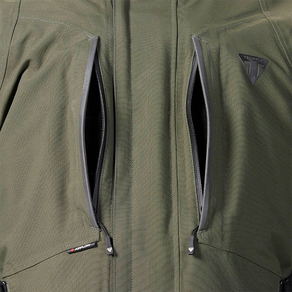 Leith Khaki Textile Jacket Triumph