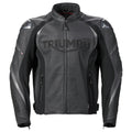 Triple Perforated Black Leather Jacket Triumph