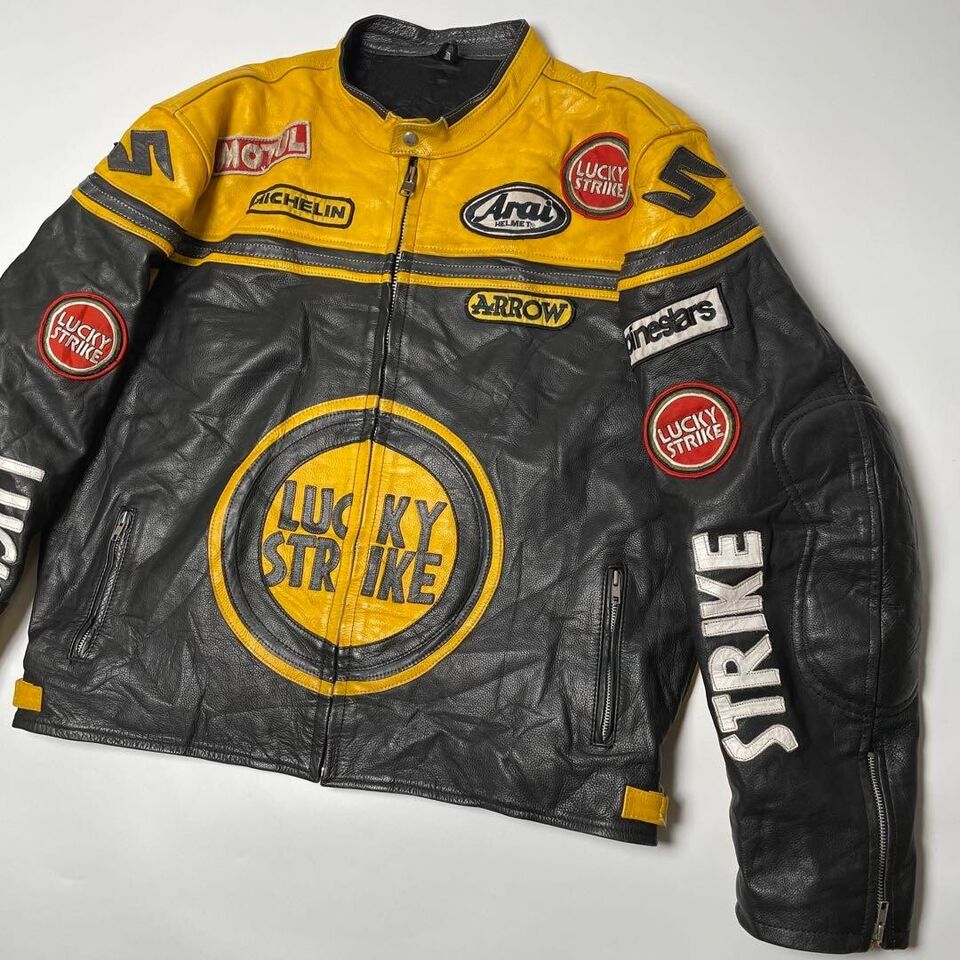 Lucky Strike Leather Jacket Men Endless Racegear