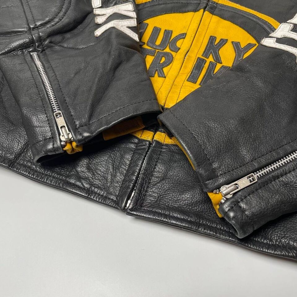 Lucky Strike Leather Jacket Men Endless Racegear