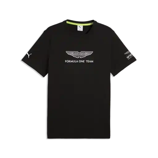 Aston Martin F1 Large Logo T-Shirt - Black/Green T-shirts Aston Martin F1 XS Black 