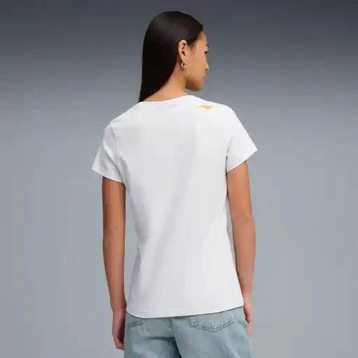McLaren F1 Women's Core Essentials T-Shirt - Puma Black/White Glow Heather McLaren