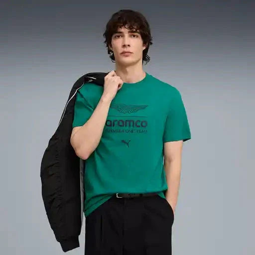 Aston Martin F1 Large Logo T-Shirt - Black/Green Aston Martin F1