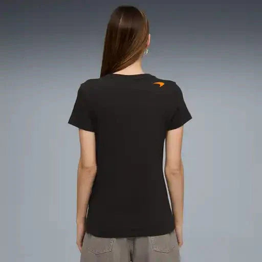 McLaren F1 Women's Core Essentials T-Shirt - Puma Black/White Glow Heather McLaren
