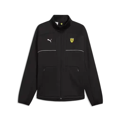 Softshell jacket, black, full-zip with stand collar and front pockets