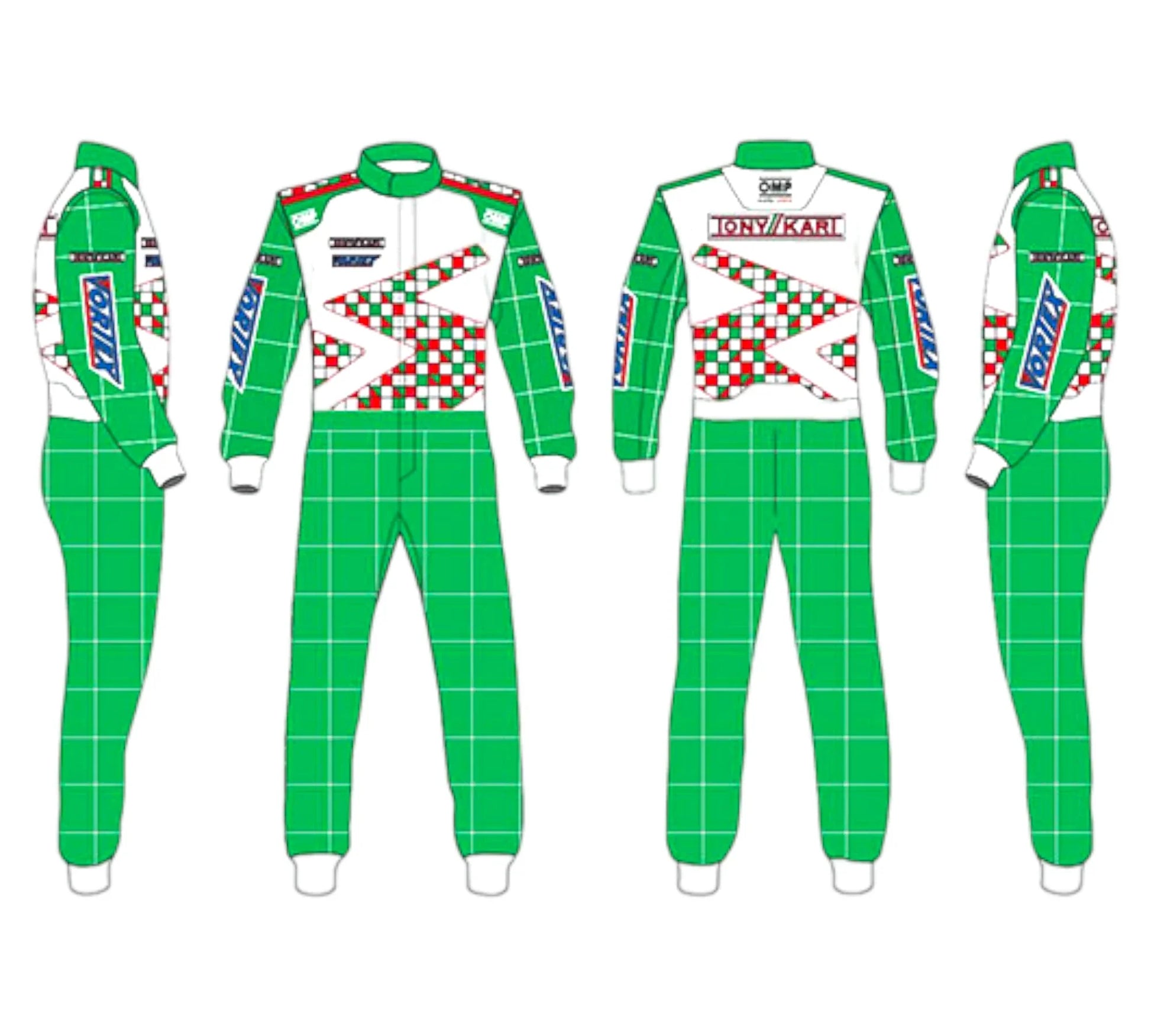 Tony Kart Sublimation Printed Overall  Driver Go Karting Suit Endless Racegear