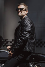 TWIN LEATHER JACKET BLACK - Men’s Leather Motorcycle Jacket Pando Moto