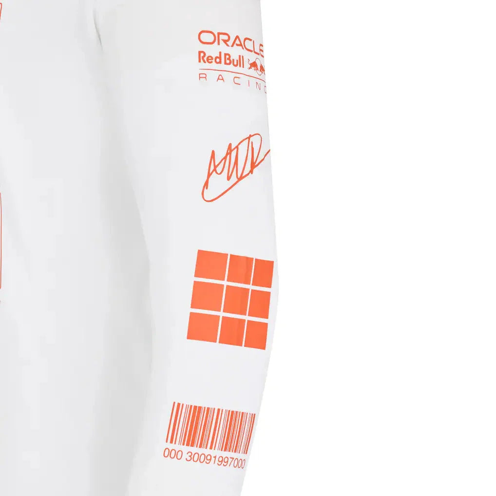 Red Bull Racing F1 Max Verstappen Long Sleeve Puzzle T-Shirt - White Endless Racegear