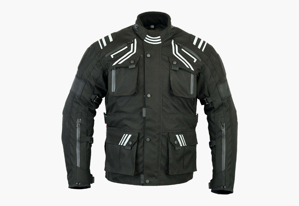 BGA Velocity Water Resistant & Breathable Motorcycle Riding Jacket Black