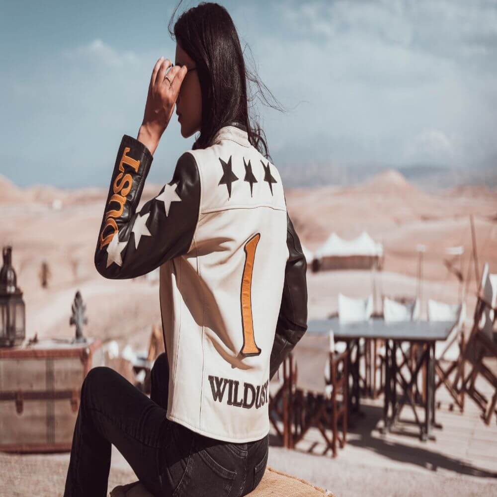 Wild Dust Sisters Stars And Stripes Leather Jacket Wildust Sisters