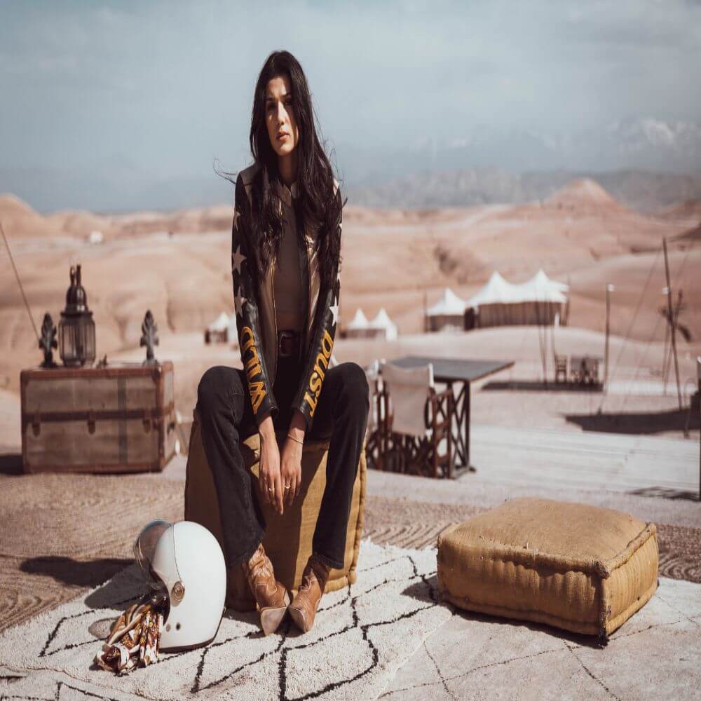 Wild Dust Sisters Stars And Stripes Leather Jacket Wildust Sisters