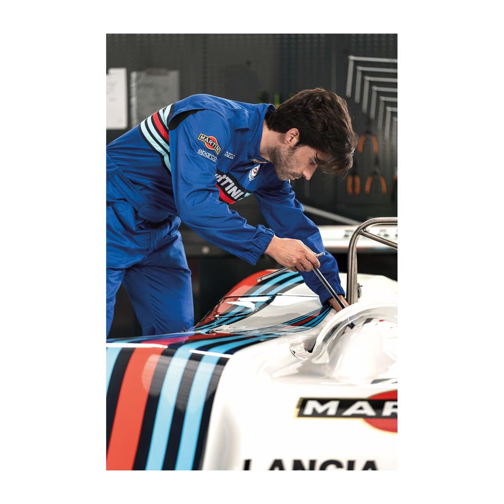 Sparco MS-4 Martini Racing Mechanic Overalls blue Rental Sports