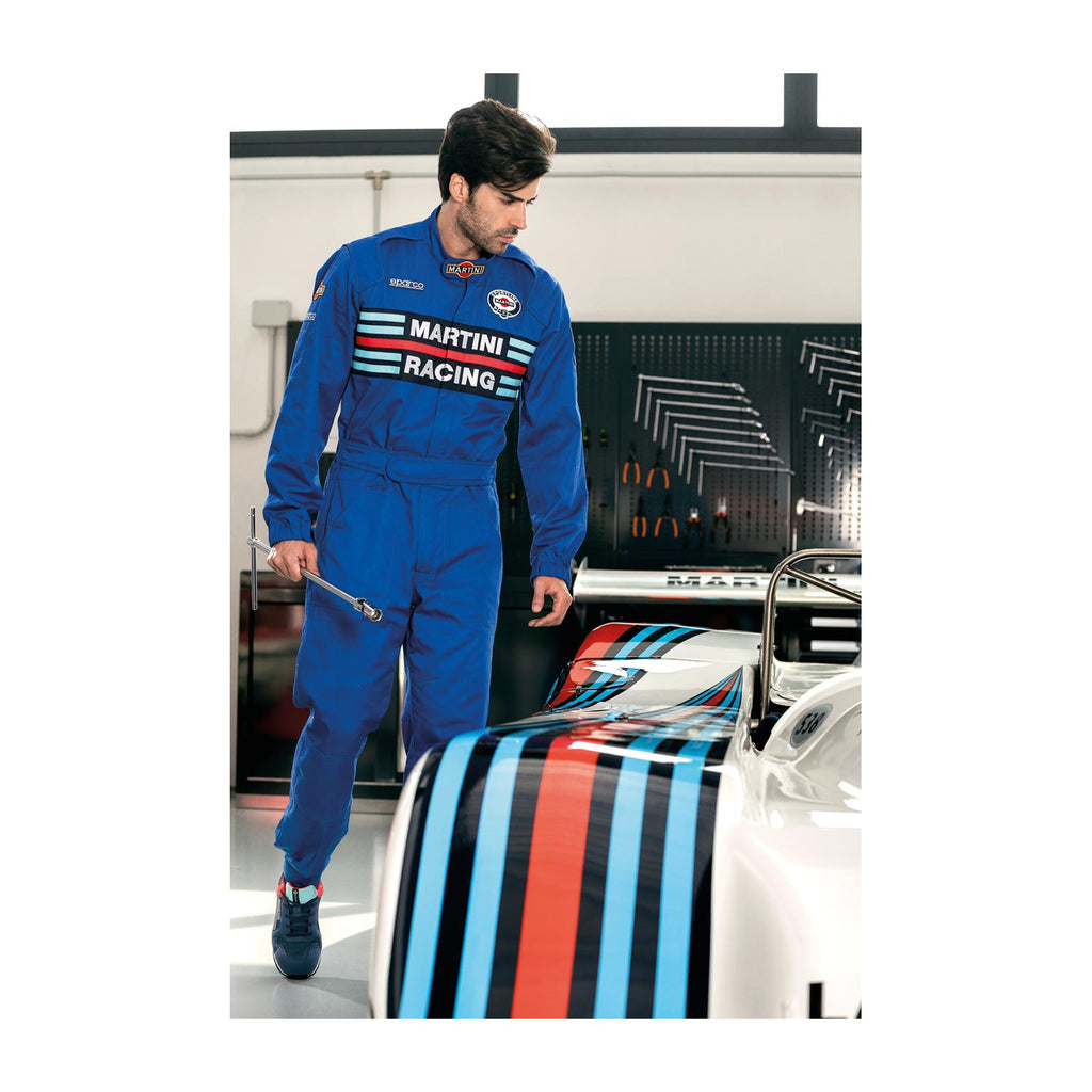 Sparco MS-4 Martini Racing Mechanic Overalls blue Rental Sports